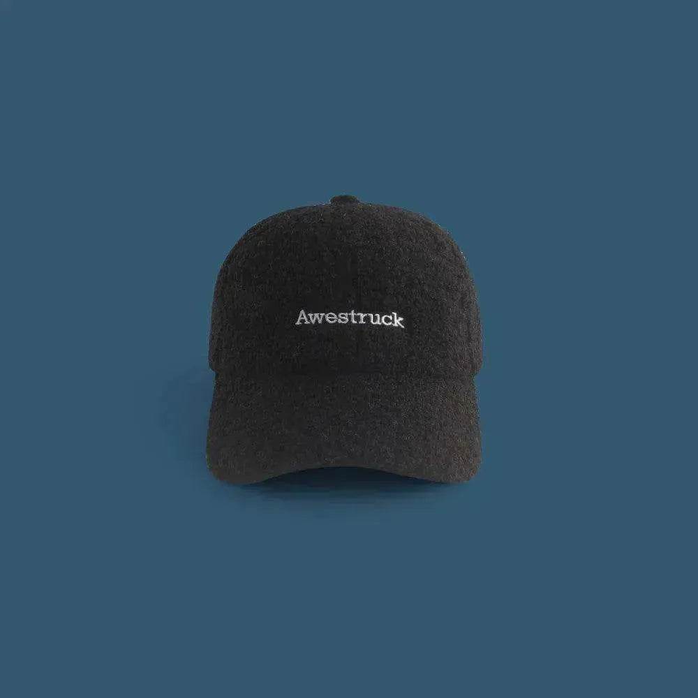 Unisex Unique Design Of Lamb Wool Alphabet Plush Hat