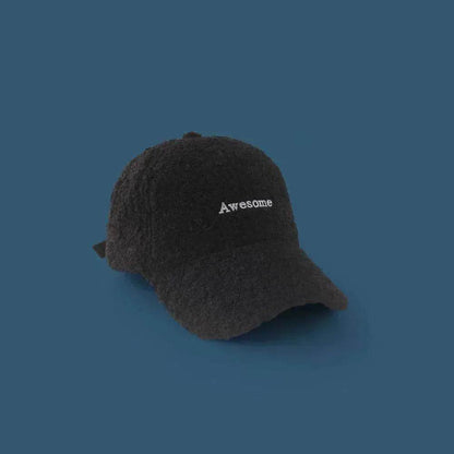 Unisex Unique Design Of Lamb Wool Alphabet Plush Hat