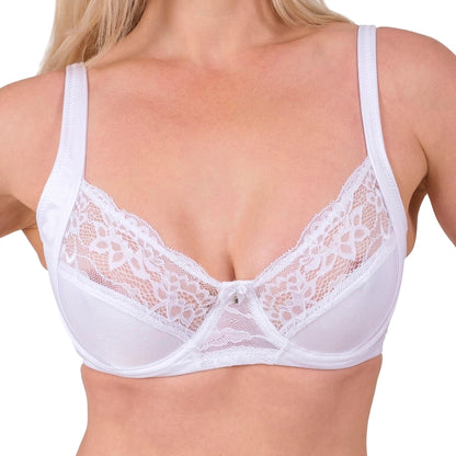 Lace-Trim Full-Coverage Underwire Bra