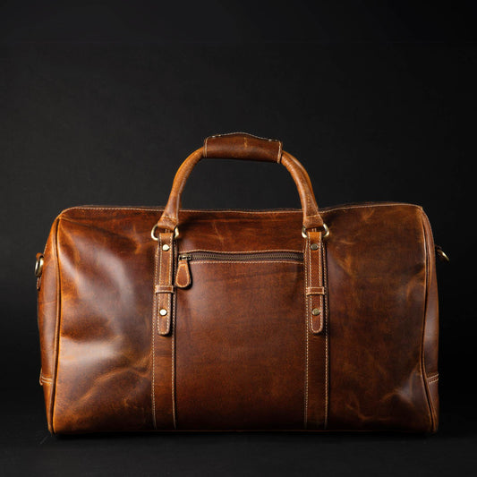 Le sac de voyage Wayfarer - Sac de sport classique en cuir pleine fleur couleur cognac