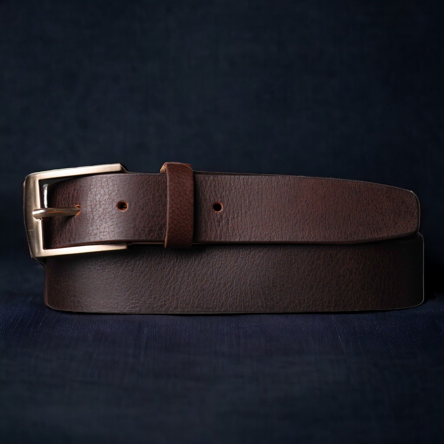 The Crest Belt - Slim Brown 35mm 100% Full-Grain Leather Belt
