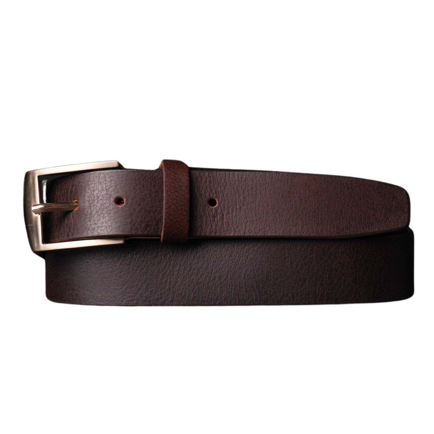 The Crest Belt - Slim Brown 35mm 100% Full-Grain Leather Belt