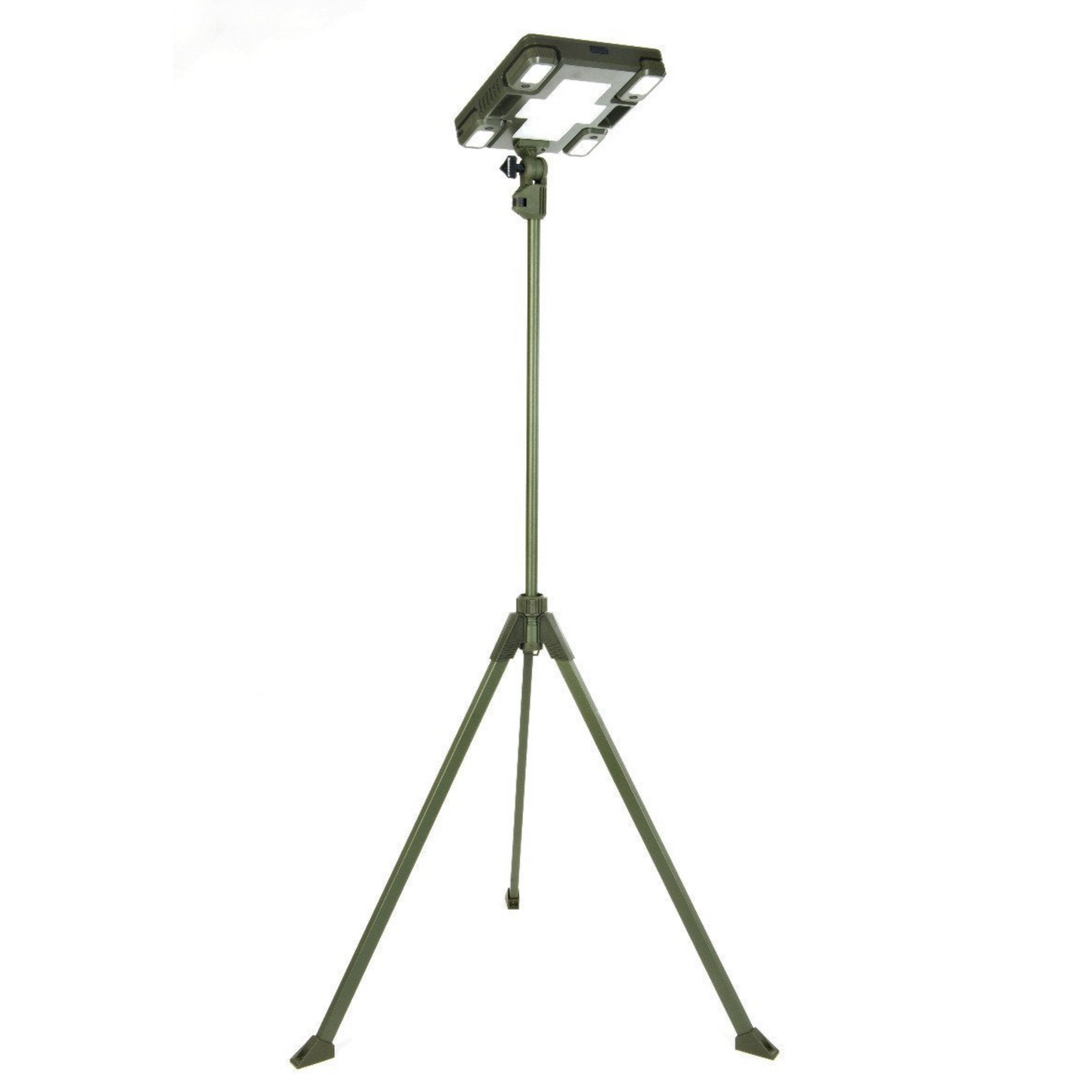 TRU De-LIGHT WHITENIGHT Projecteur LED Solaire / Secteur / DC Multiusage - Lumière Principale pour Jardin, Camping + 4 Lampes Latérales Amovibles Multimodes Indépendantes / Trépied + Sac de Transport