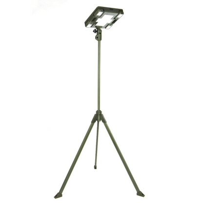 TRU De-LIGHT WHITENIGHT Projecteur LED Solaire / Secteur / DC Multiusage - Lumière Principale pour Jardin, Camping + 4 Lampes Latérales Amovibles Multimodes Indépendantes / Trépied + Sac de Transport