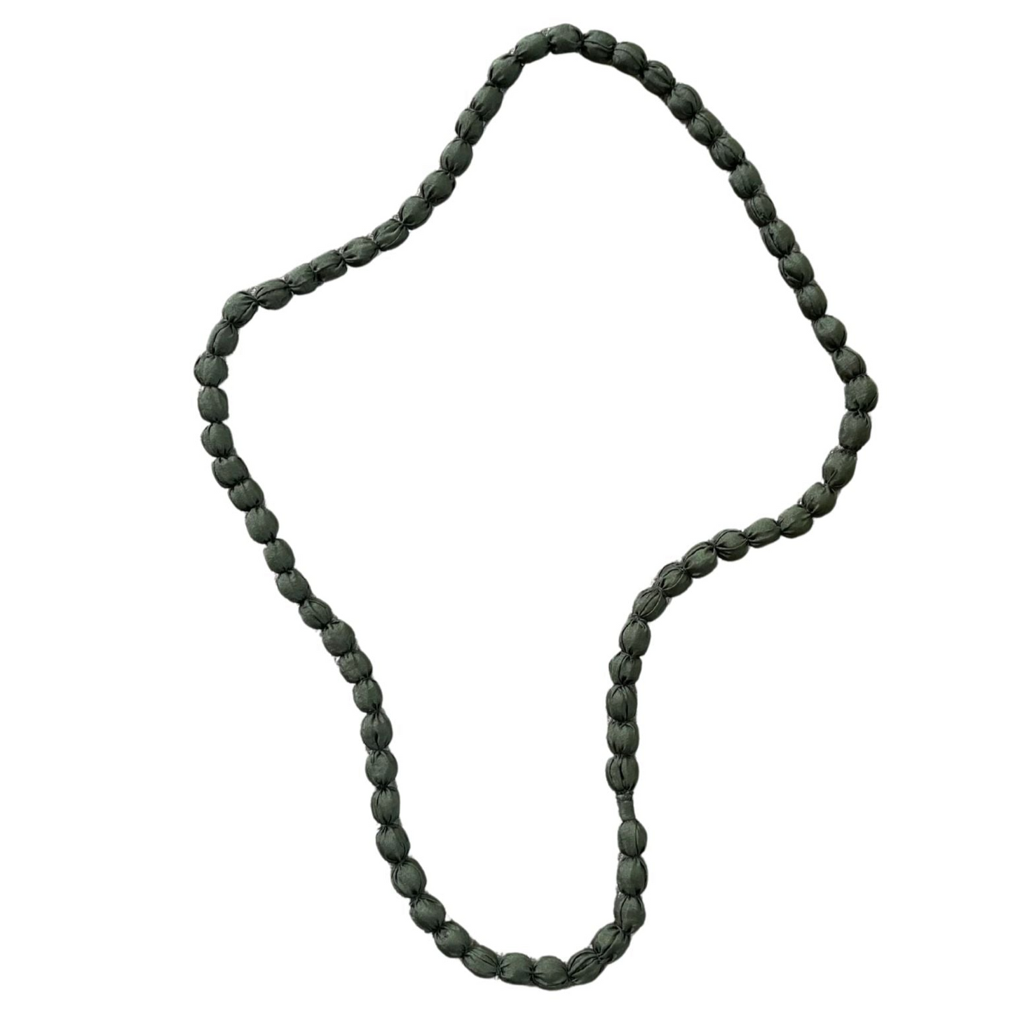 Fabric Wrapped Ball Necklace
