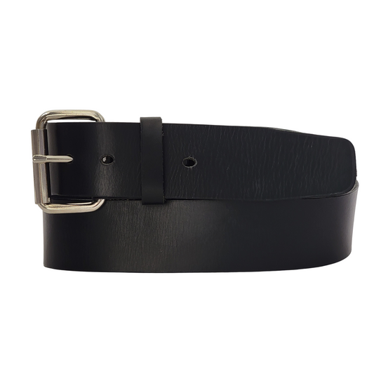 Ceinture noire en cuir pleine fleur 100 % bride de 45 mm pour jean