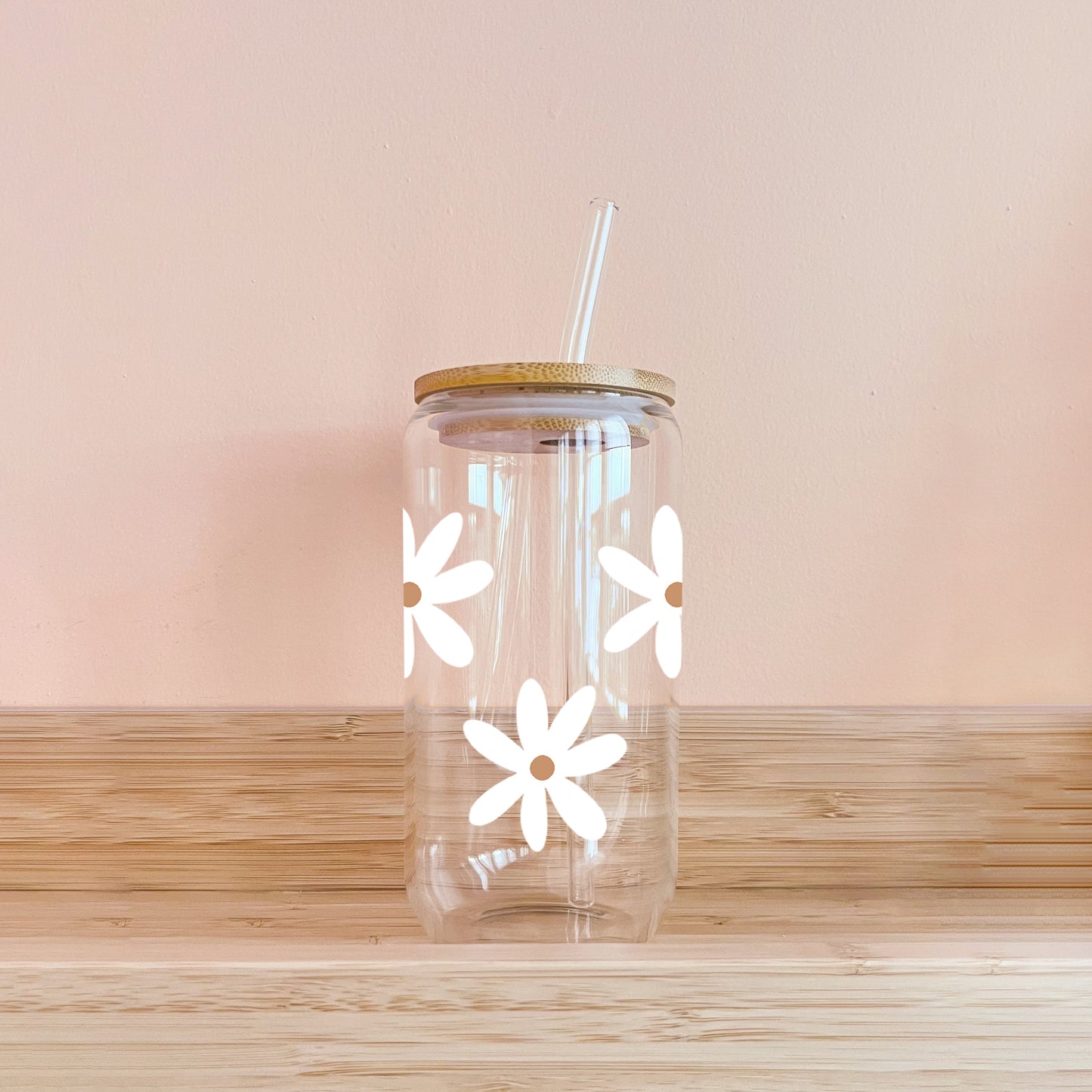 Boho glass - autumn flowers