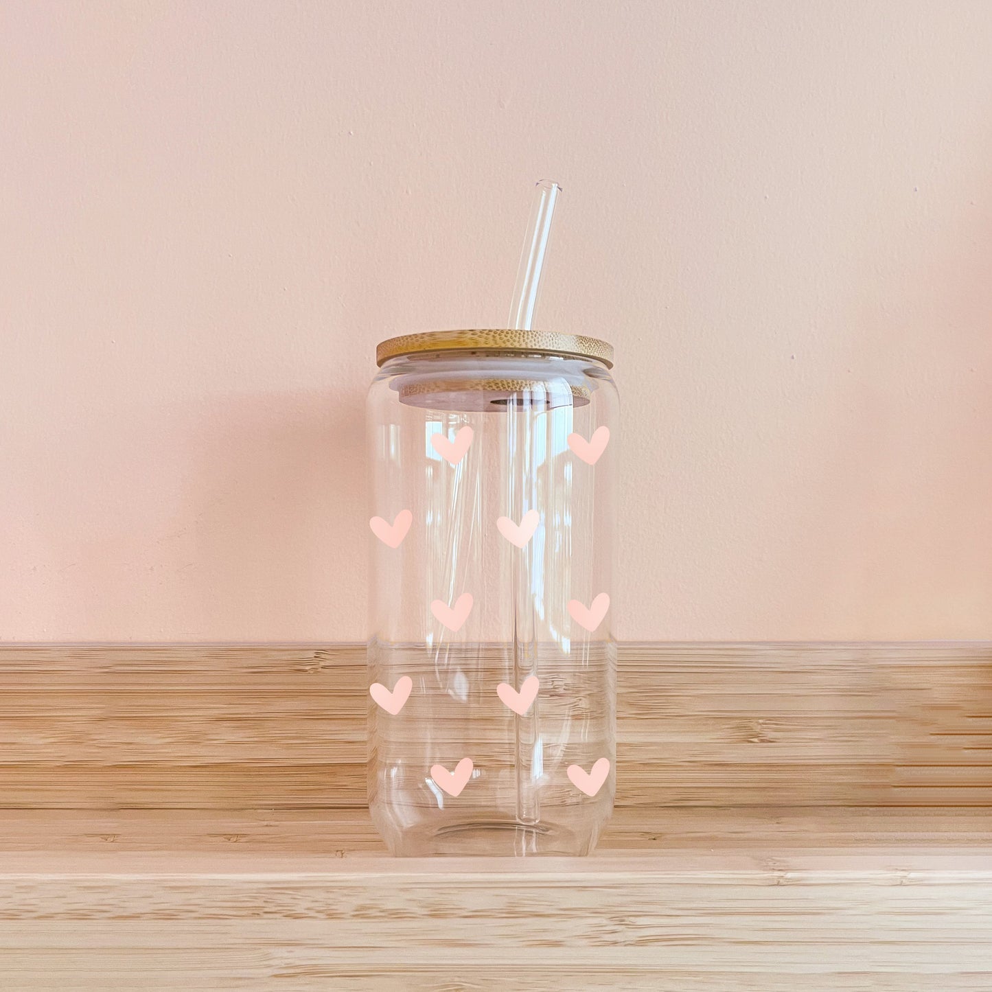 Boho glass - small hearts