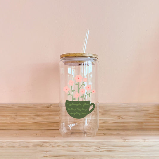 Verre bohème - Tasse à café verte