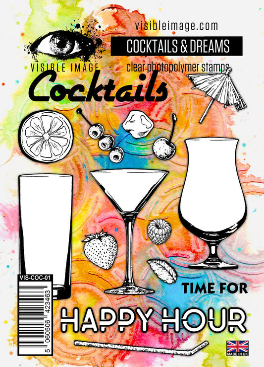 Visible Image Cocktails & Dreams - A6 Stamp Set