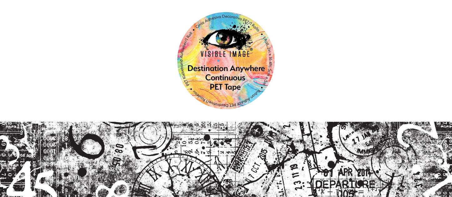 Visible Image Destination Anywhere Continuous PET Tape