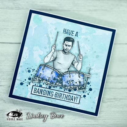Visible Image Fluid Background 4 in x 6 in Stamp Set