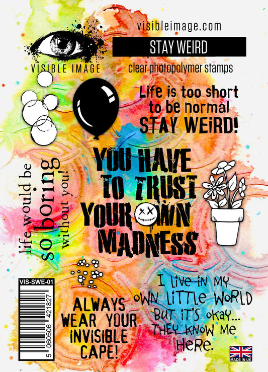 Visible Image Stay Weird - A6 Stamp Set