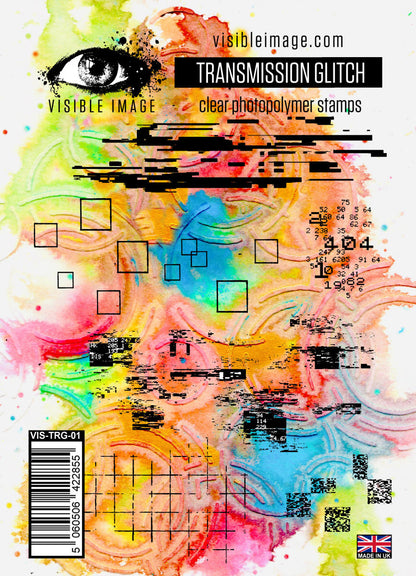Visible Image Transmission Glitch - A6 Stamp Set