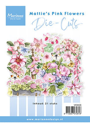 Marianne Design A6 Die Cuts - Mattie's Pink Flowers