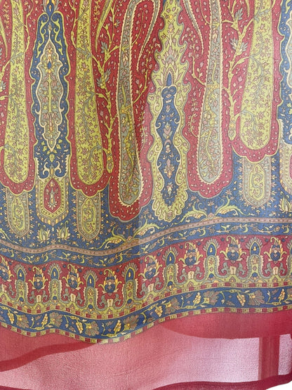 PRG7189 Sheer Avatar Pure Silk Short Kaftan Tunic without Slits