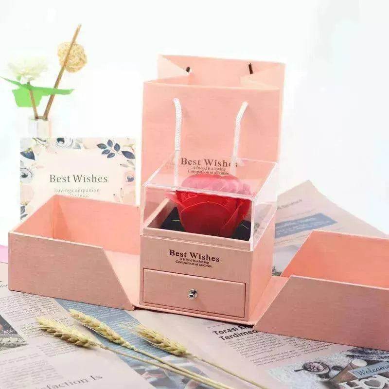 Valentine's Day Gift Rose Jewelry Box Set