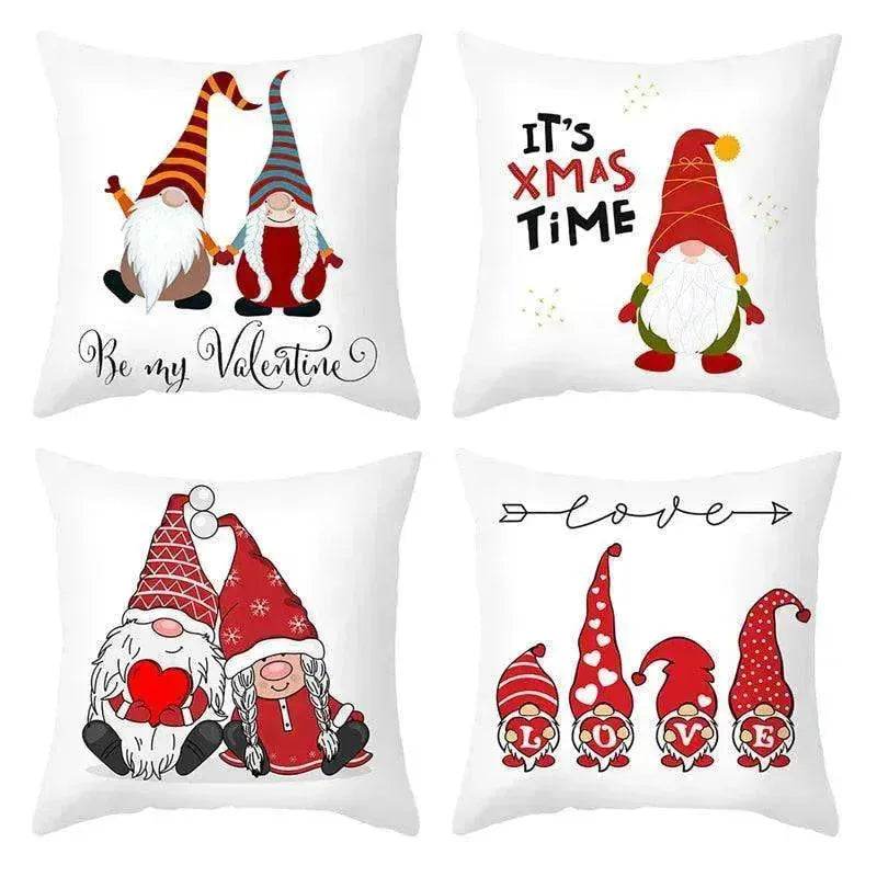 Valentine's Day Red Cartoon Letter Series Peach Skin Sofa Pillowcase