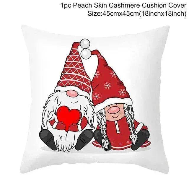 Valentine's Day Red Cartoon Letter Series Peach Skin Sofa Pillowcase