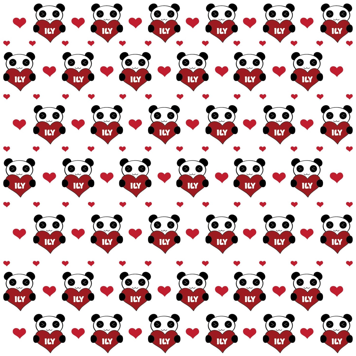Panda Bear Valentine HTV