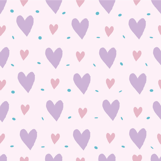 Valentines Hearts Purple #1 HTV