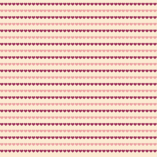 Valentines Hearts Stripes HTV