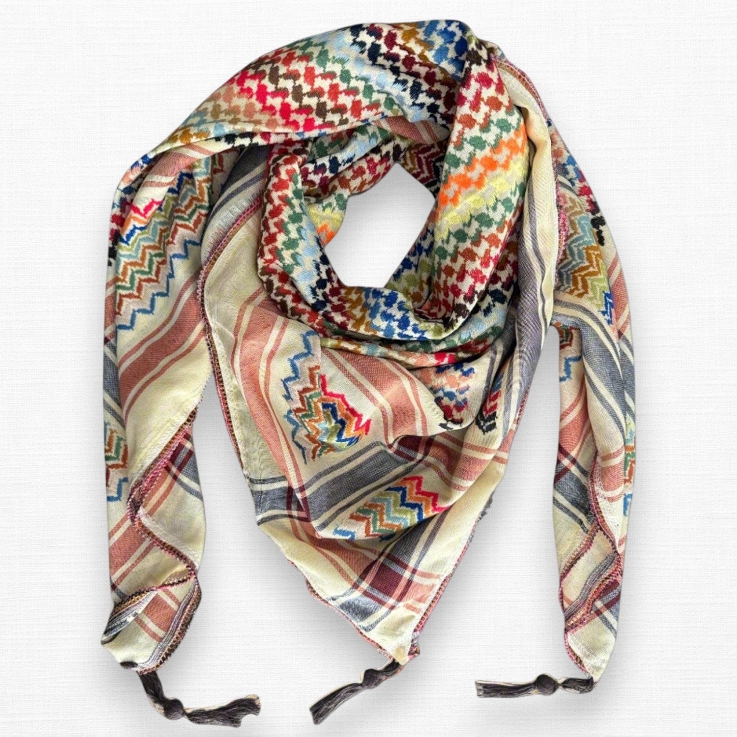Vibrant Sandy Yellow Kufiya (Keffiyeh) | Made in Jordan