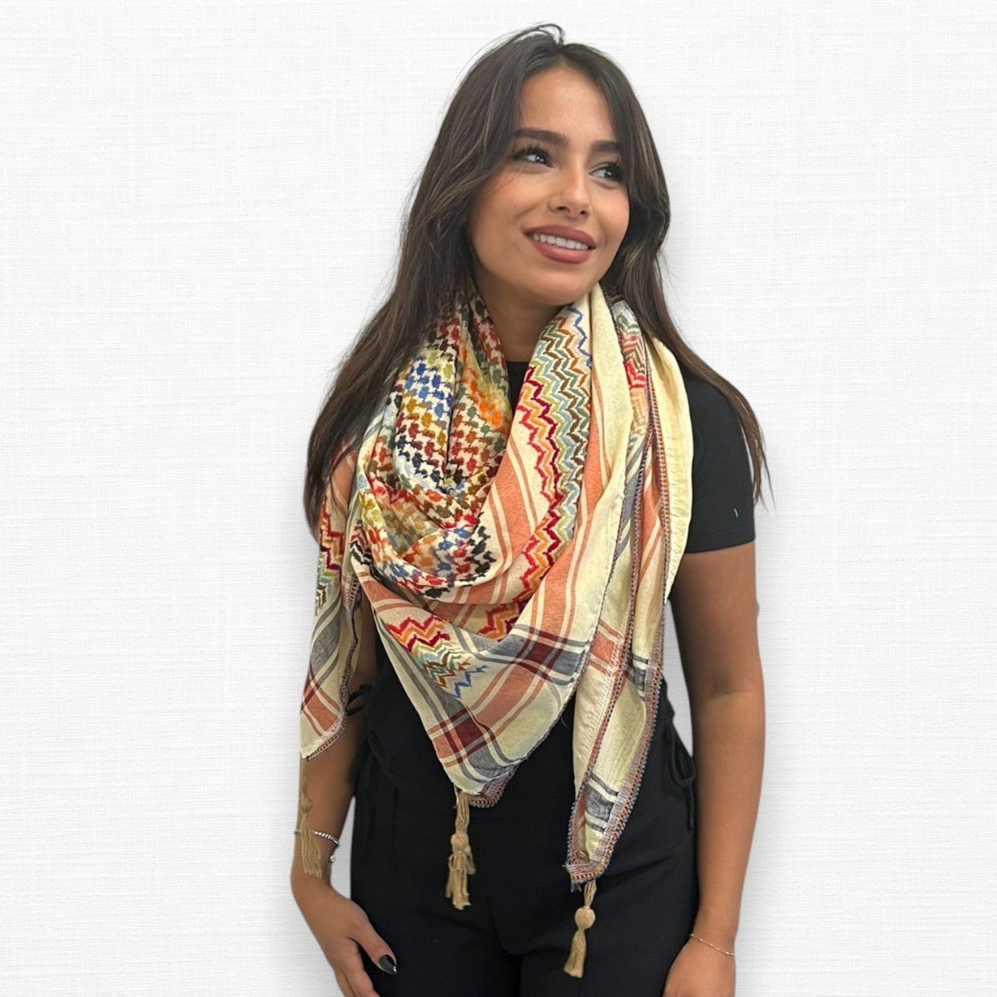 Vibrant Sandy Yellow Kufiya (Keffiyeh) | Made in Jordan