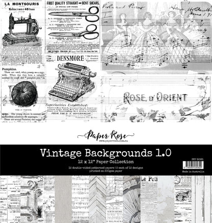 Vintage Backgrounds 1.0 12x12 Paper Collection 32361