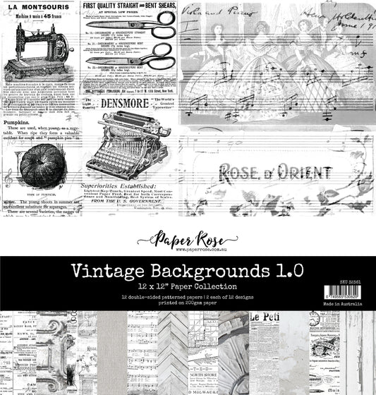 Vintage Backgrounds 1.0 12x12 Paper Collection 32361