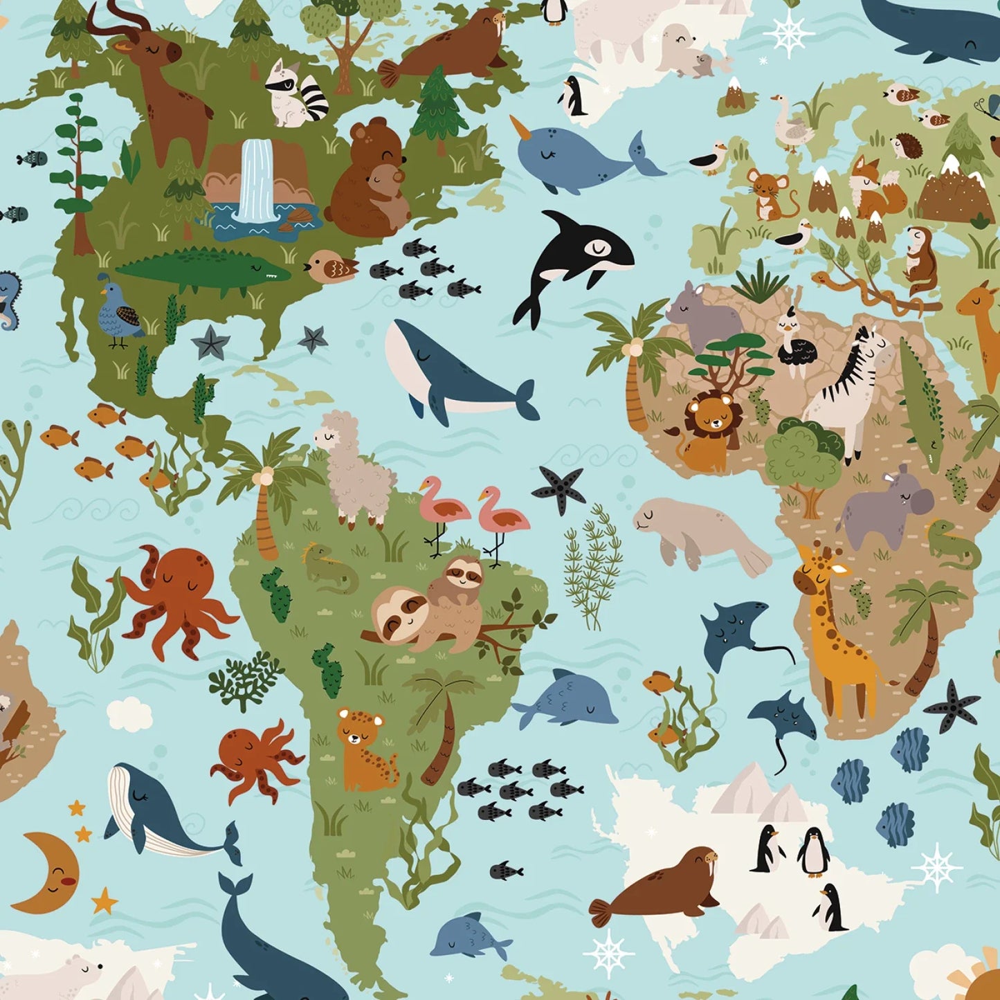 Created with Love 108in Wide Back - Map in Sky
