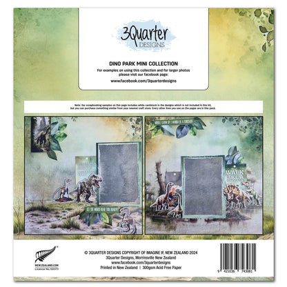 3Quarter Designs Dino Park - 12x12 Design Paper & Diecuts Set Mini Collection