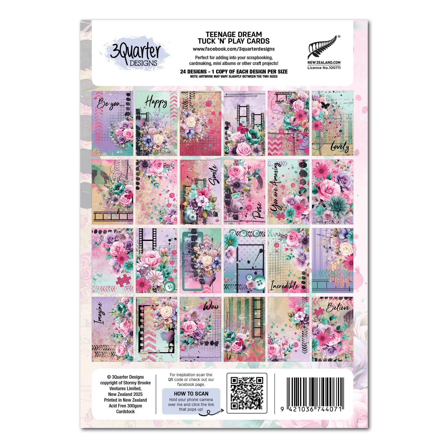 3Quarter Designs Teenage Dream - Tuck N Play Cards