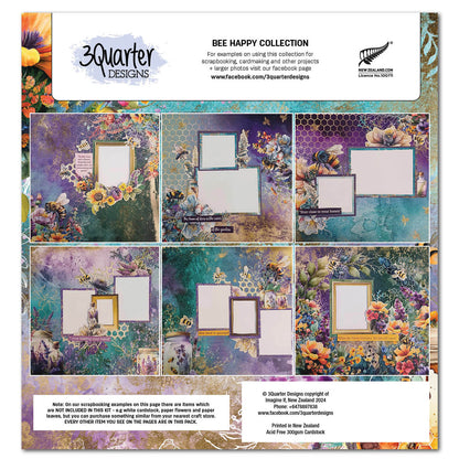 3Quarter Designs Collection Scrapbook Abeille Heureuse 30x30cm