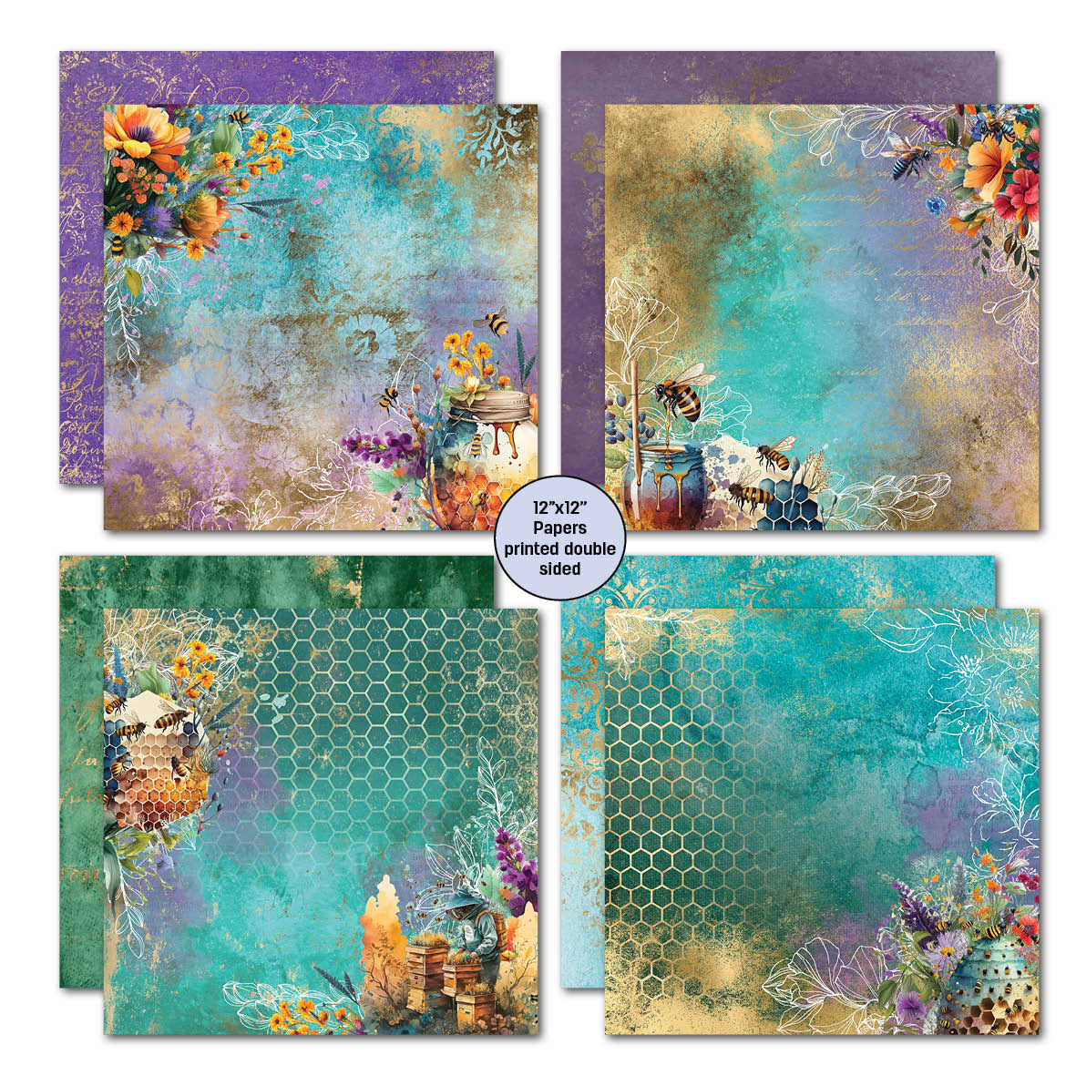 3Quarter Designs Collection Scrapbook Abeille Heureuse 30x30cm