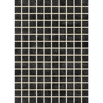 Caper Black Natural Checkered Rug