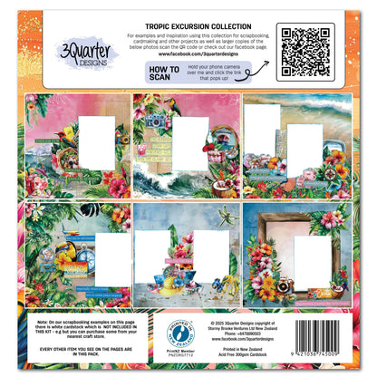 3Quarter Designs Tropic Excursion 12x12 Design Paper & Diecuts Set