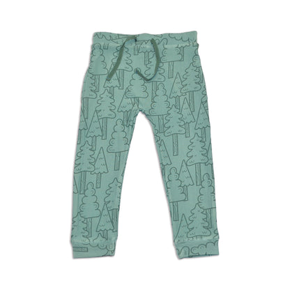 Bamboo Fleece Harem Pants (Forest Print)