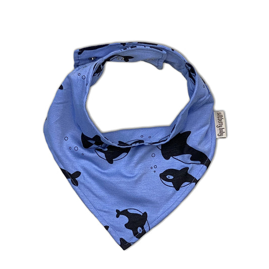 Bavoir Bandana en Bambou (Imprimé Orque)