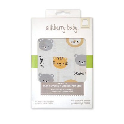 Bamboo Baby Cover & Nursing Poncho (Lion Tiger & Bears Print)