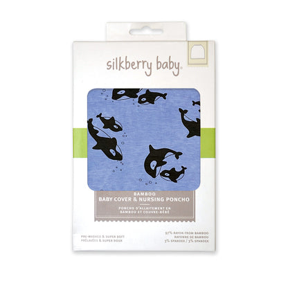 Bamboo Baby Cover & Nursing Poncho (Orca Print)