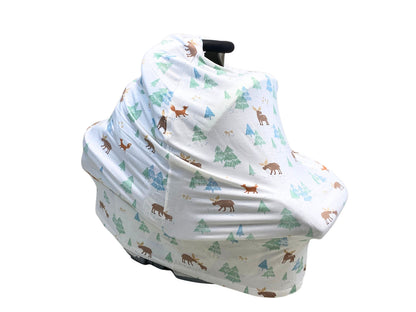 Bamboo Baby Cover & Nursing Poncho (Moose Woods Print)