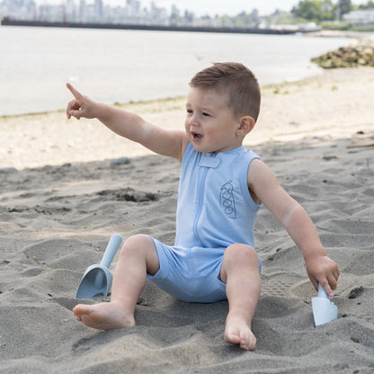 Bamboo Sleeveless Romper (Skydive)