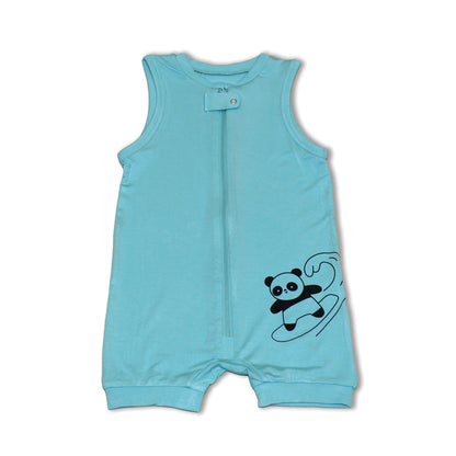 Bamboo Sleeveless Romper (Aqua)