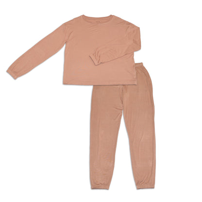 Women's Bamboo Long Sleeve Loungewear Set (Toast)