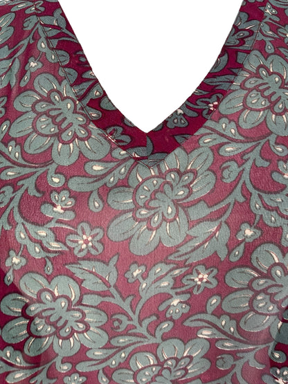 PRG7183 Sheer Avatar Pure Silk Long Tunic with Side Ties