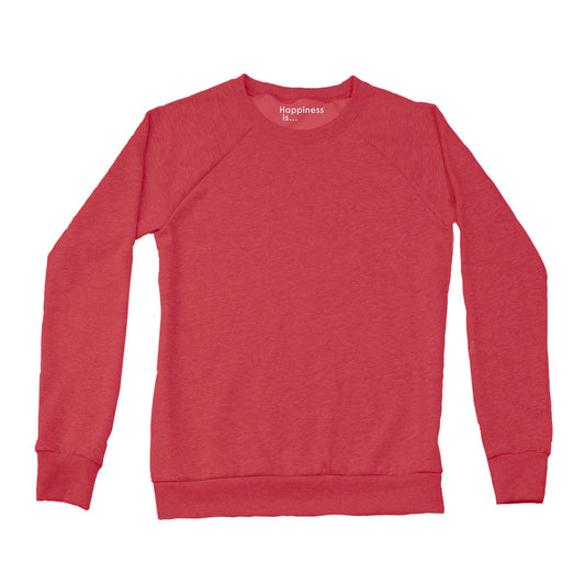 Women's Plain Crew Sweatshirt, Chili Pepper