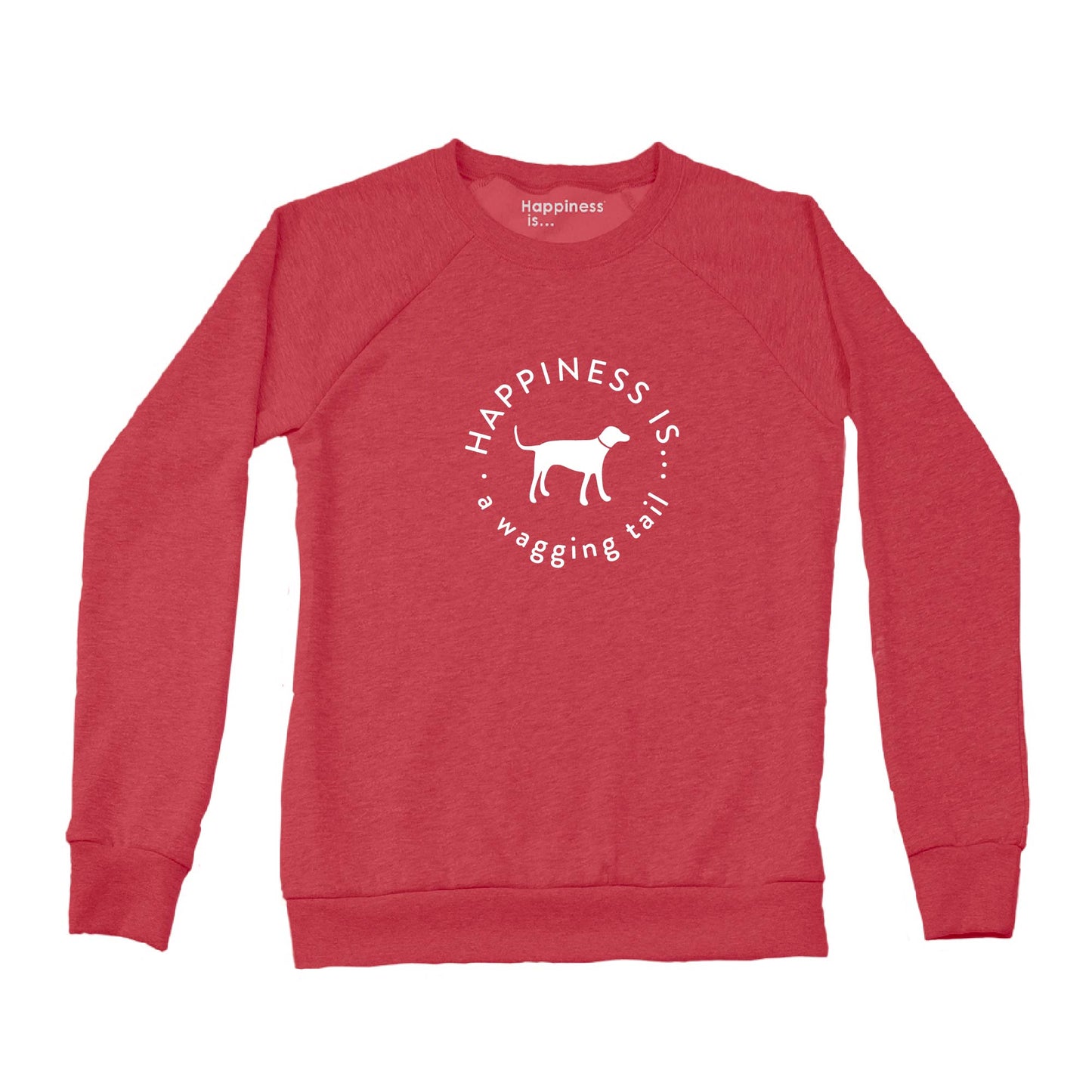 Women's Wagging Tail Crew Sweatshirt, Chili