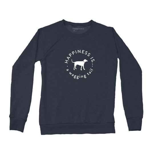 Women's Wagging Tail Crew Sweatshirt, True Navy
