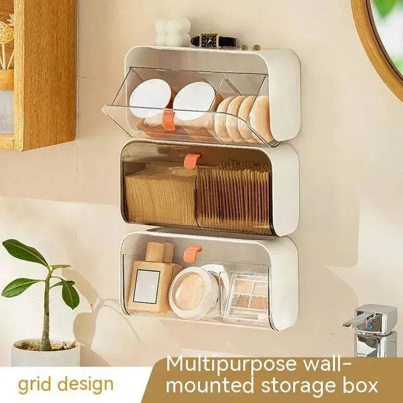 Boîte de rangement murale à grille, fournitures de toilette domestiques, petits appareils ménagers